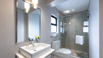 Suite superior | Baño | Ducha y cabezal de ducha tipo lluvia