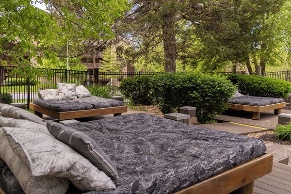 Garden daybeds for lounging