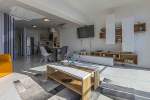 Living area - Holiday apartment with jacuzzi and sea view (Crikvenica)