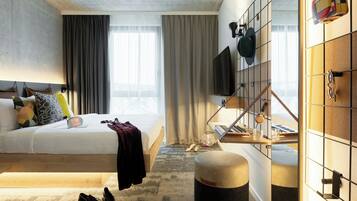 Habitació, 1 llit de matrimoni | 1 dormitori, habitacions insonoritzades, wifi gratuïta i roba de llit