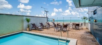 Flat DE Frente Para O MAR COM Vista Linda DA Praia E Localização Perfeita