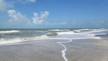 Chaises longues, serviettes de plage