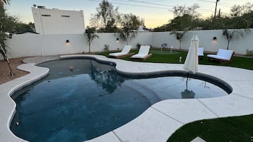 Outdoor pool, a heated pool