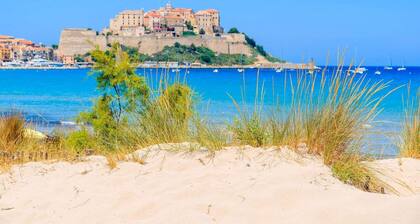Studio au Calme vue sur la Baie de Calvi, Dans une Ancienne Oliveraie