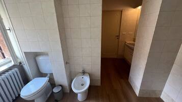 Secadora de cabello, bidet, toallas, jabón