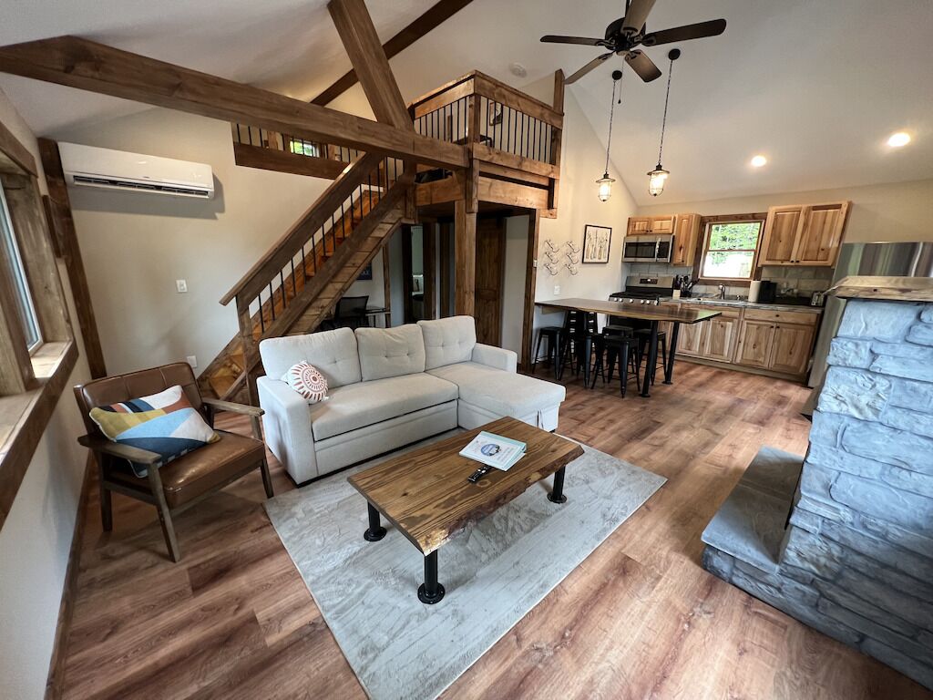 Modern and Spacious Cabin w/ Firepit - Walkable to Beach & Close to Town!