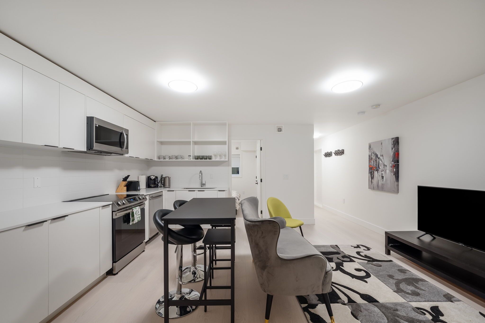 Microwave, oven, stovetop, dishwasher