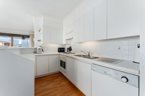 Fridge, oven, stovetop, dishwasher