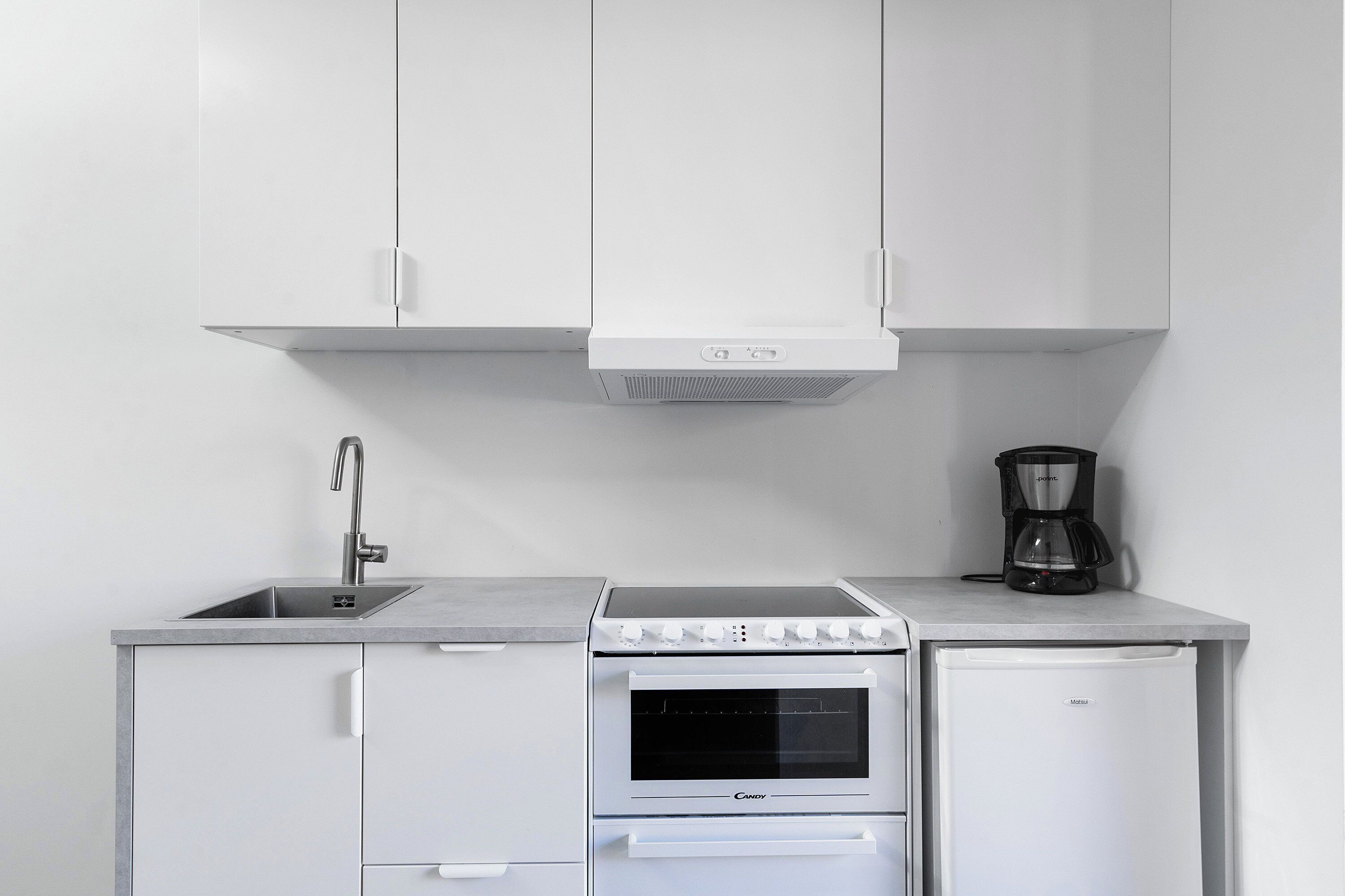 Fridge, oven, stovetop, dishwasher