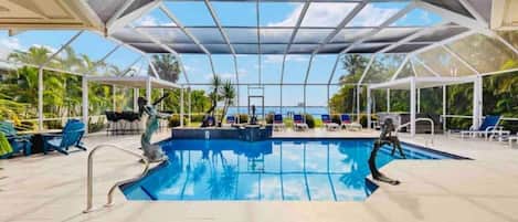 Outdoor pool, a heated pool