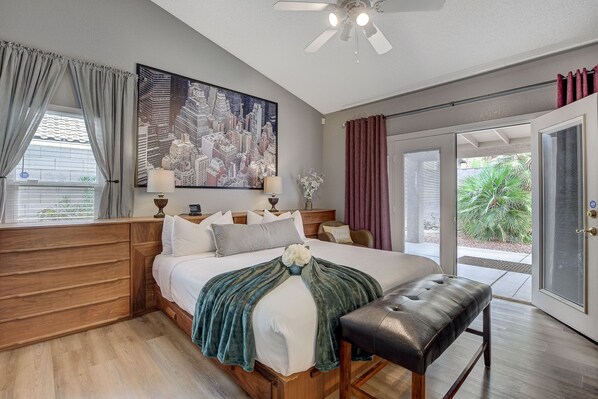 3 sovrum, värdeförvaringsskåp på rummet och strykjärn/strykbräda