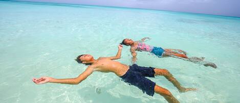 Sun-loungers, beach towels