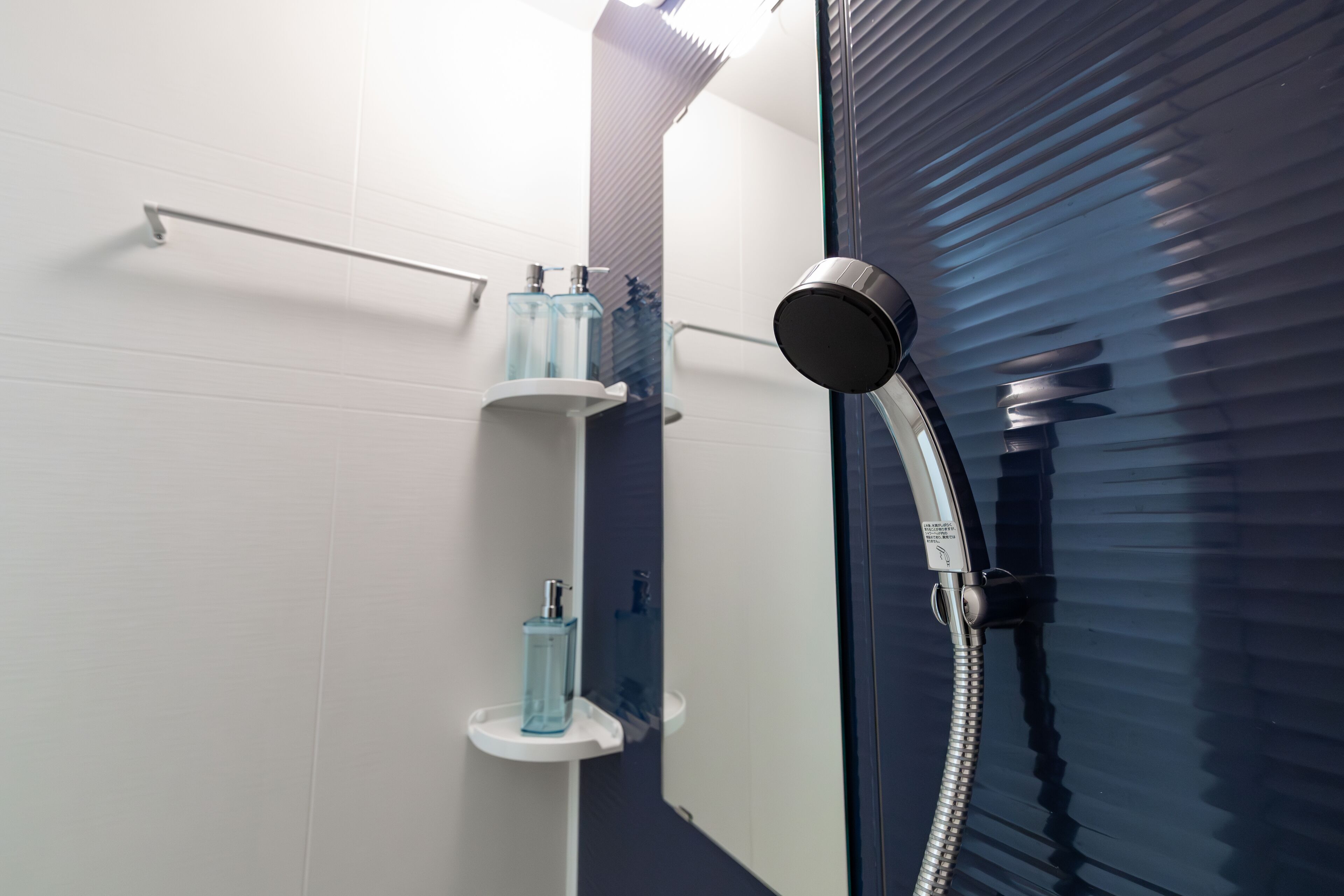 Separate bathtub and shower, free toiletries, hair dryer, slippers