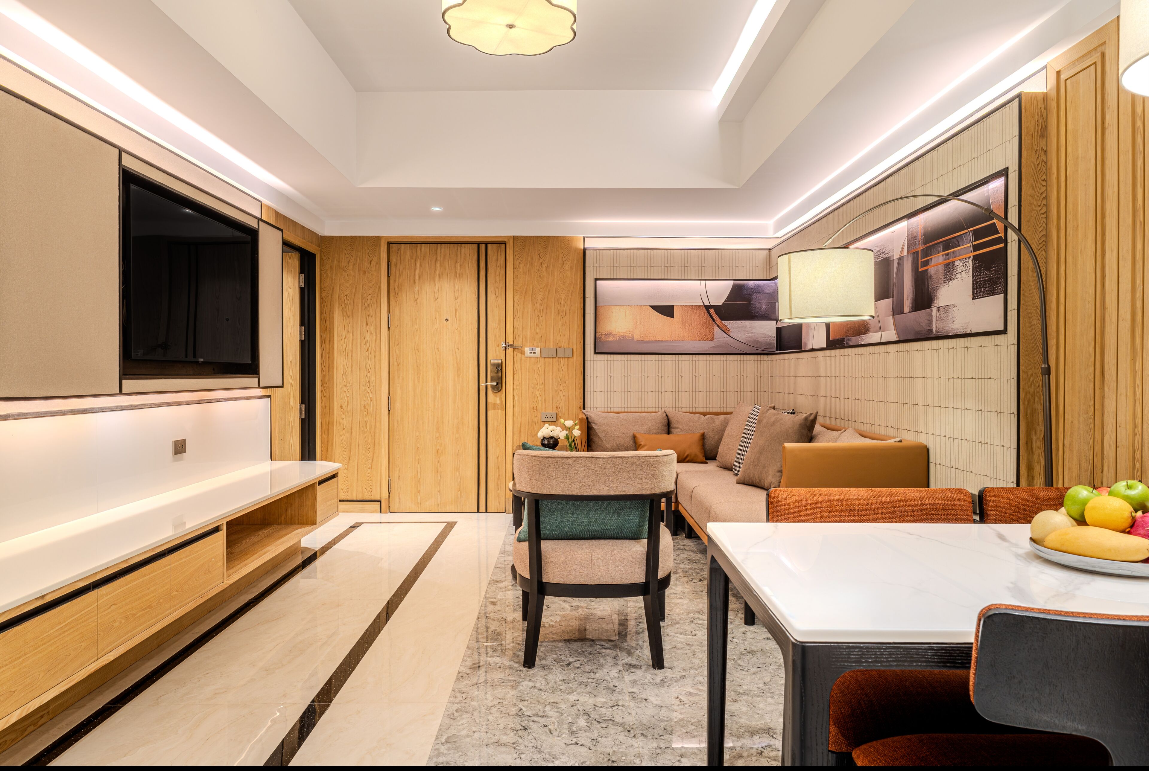 Family Suite Two Bedroom with Kitchenette | Living area | 42-inch flat-screen TV with satellite channels