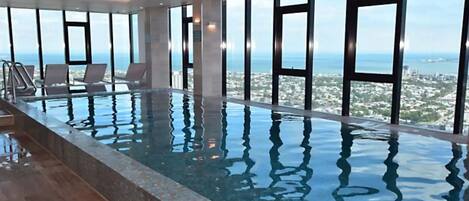 Indoor pool, a heated pool