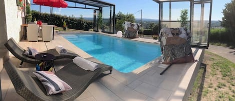 A heated pool