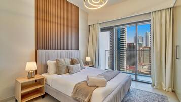 Apartamento | 1 quarto, cofres nos quartos, individualmente mobiliados