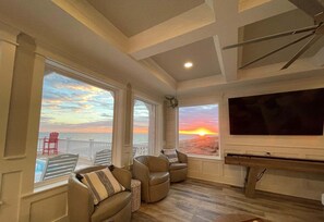 Smart TV - Experience luxury at '7 Day Weekend,' an oceanfront 7-bedroom retreat in Oak Island. (Oak Island)