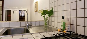 Frigorífico, placa de cocina, cafetera o tetera y hervidor eléctrico