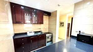 Lägenhet (1 Bedroom) | Eget kök | Mikrovågsugn, ugn och grytor/köksredskap