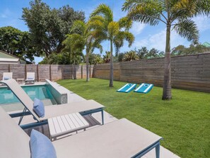 Outdoor pool, a heated pool