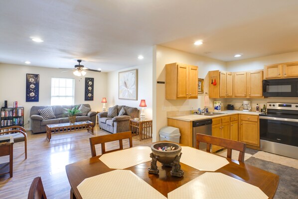 Microwave, oven, stovetop, dishwasher