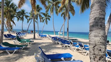 Sun loungers, beach towels
