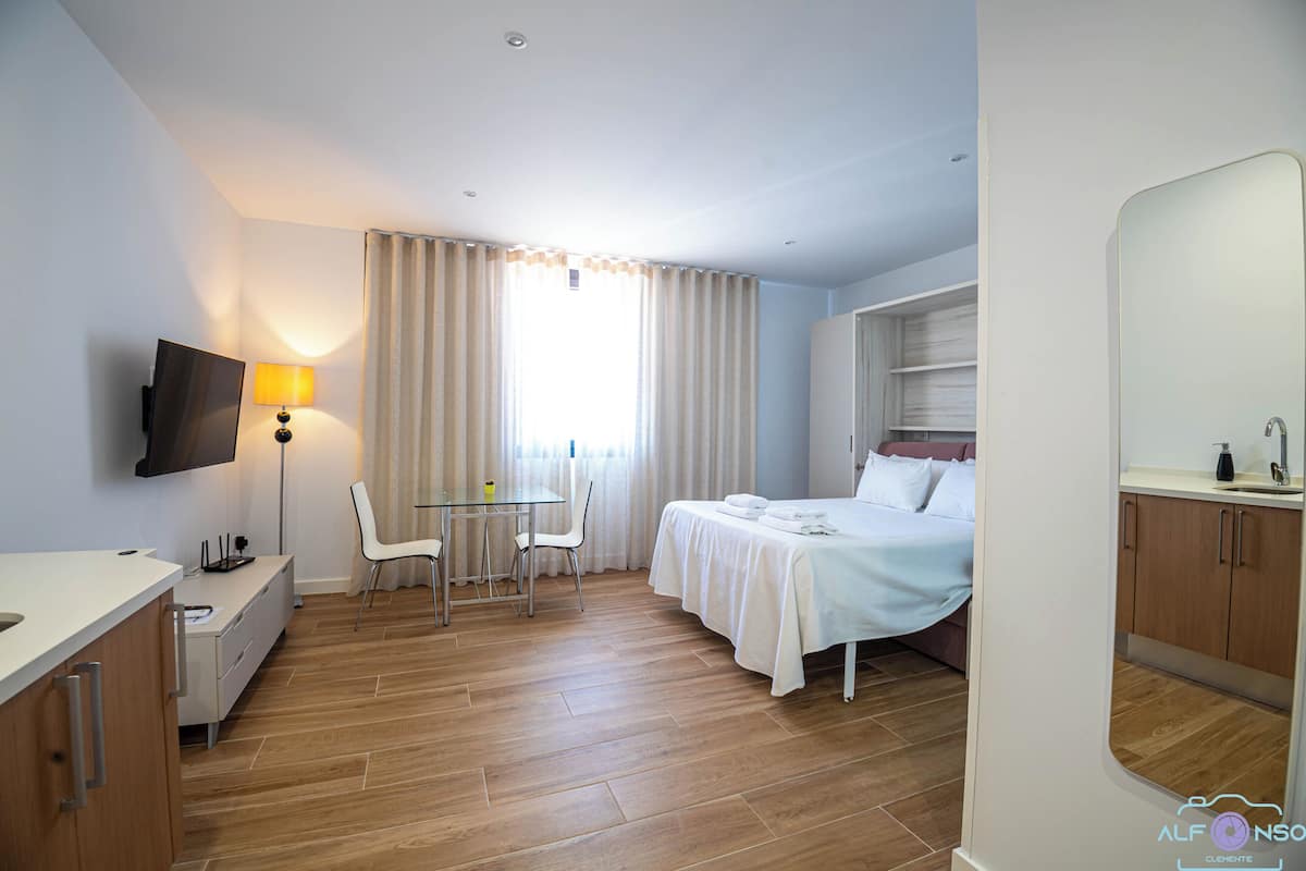 高級開放式客房 | 私人廚房 | 大型冰箱、微波爐、爐台、烤麵包機