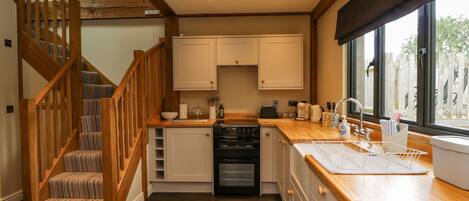 Fridge, dishwasher, electric kettle, toaster