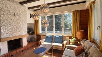 TV, fireplace, DVD player