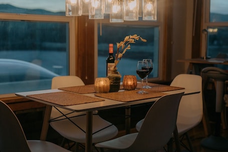 Dining. Urban loft style penthouse with incredible view