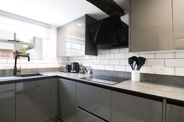 Fridge, dishwasher, electric kettle, toaster