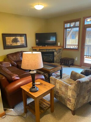 Télévision, cheminée, jeux vidéo