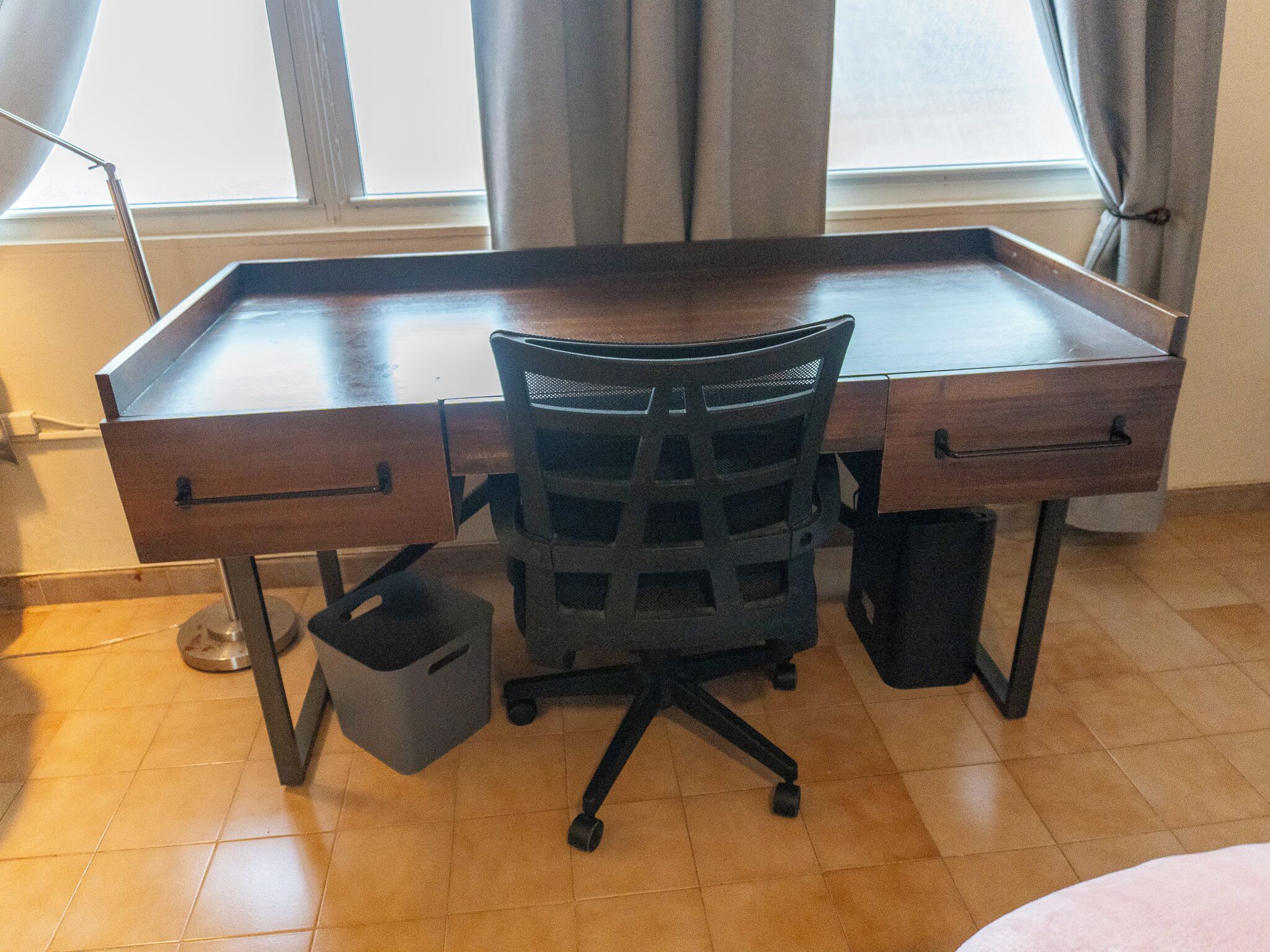 Unit C: desk in master bedroom