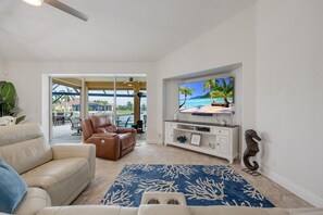 Smart TV, printers - Specials Spring 2026,  Villa Francesca: Waterfront Paradise with Pool & Hot Tub (Cape Coral)
