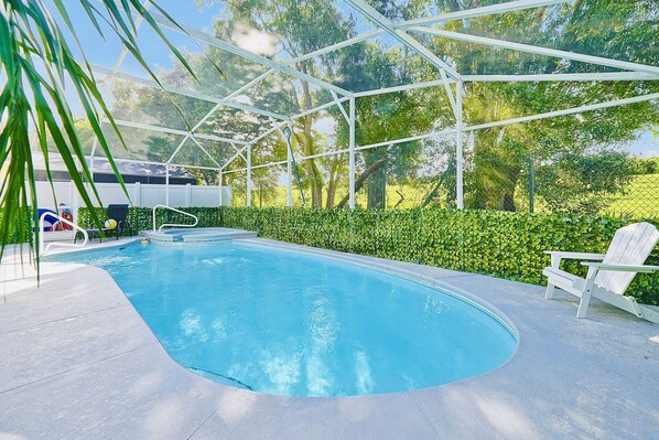 Una piscina riscaldata