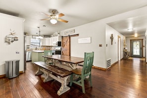 Dining - Canyon Lake Farmhouse with Fire Pit & Hot Tub! (Canyon Lake)