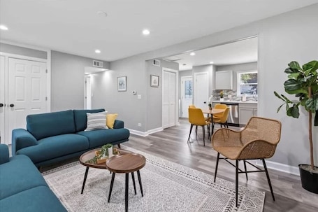 TV. Relaxing Lake Zurich 3BR + Patio | LCP Collection