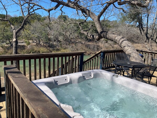 Unclassified image, 1 of 32, button - Stronghold Crazy Horse | Cabin w/ Hot Tub & Creek (Bandera)