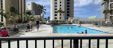 A heated pool