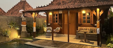 Deluxe Villa, 1 Bedroom, Pool View | 2 bedrooms, desk, free WiFi, bed sheets