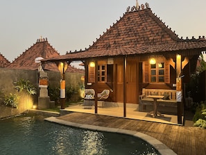 Deluxe Villa, 1 Bedroom, Pool View | Desk, free WiFi, bed sheets - Pondok Eka Wood (Ubud)