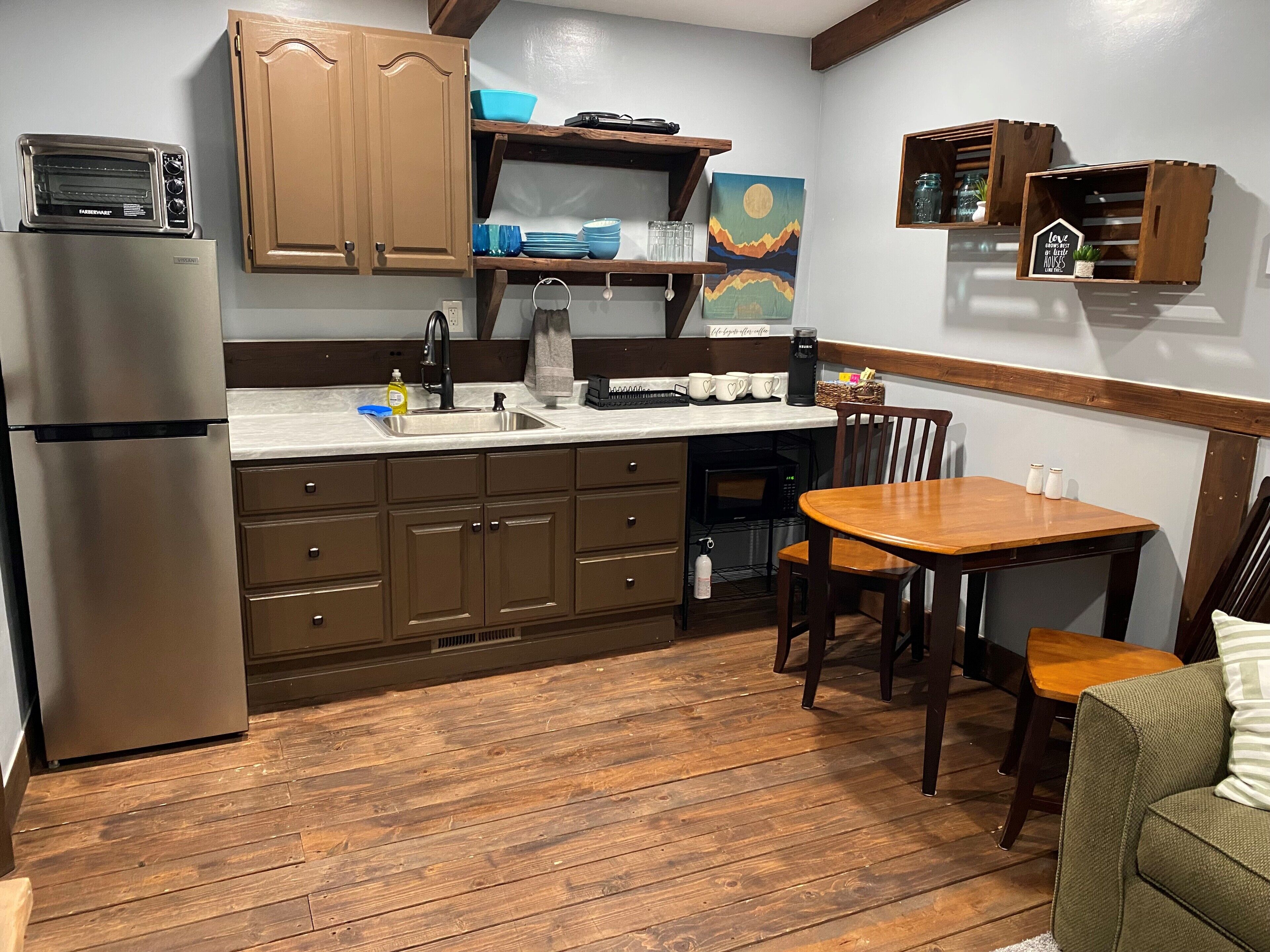 Open Kitchenette and Dining Area. 