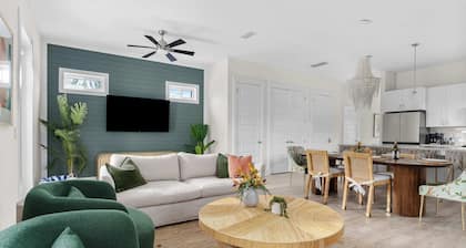 Luxe 4BR | Walk to Beach | Pool, Fire Pit, Theater