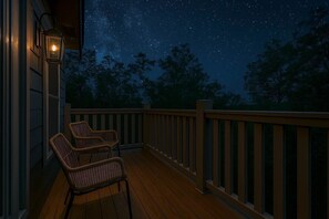 Terrace/patio - Secluded Luxe Cabin | Hot Tub, Game Room, Theater (Sevierville)