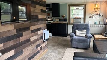 Smart TV, DVD player, books