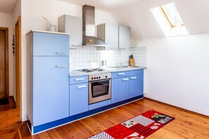 Fridge, microwave, oven, stovetop - Apartment 'Elstar' with Wi-Fi (Stockach)