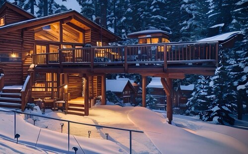 Modern Mountain Retreat w/ Amazing Views • Hot Tub • Deck • Pets Welcome