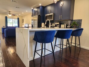 Fridge, microwave, oven, stovetop - Navy Nights & Downtown Lights (Austin)