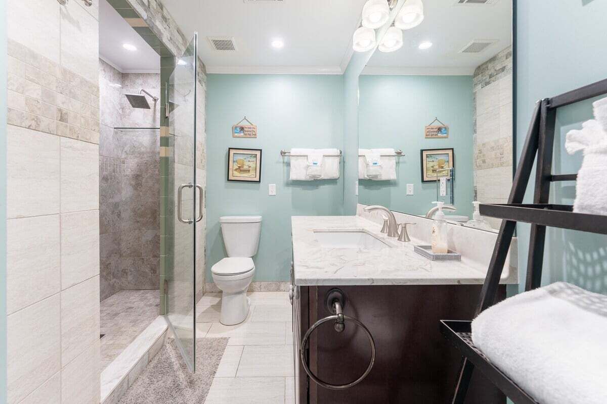 Shower, hair dryer